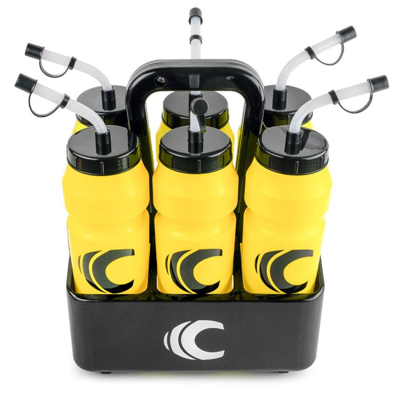 Cannon Sports 1 Liter Sports Water Bottle, Bpa-Free, 34 Oz Capacity, Large Mouth, 2 Lids (Straw and Squeeze) with Carrier, Great for Helmet Sports Such as Hockey, Lacrosse, Football, Boxing