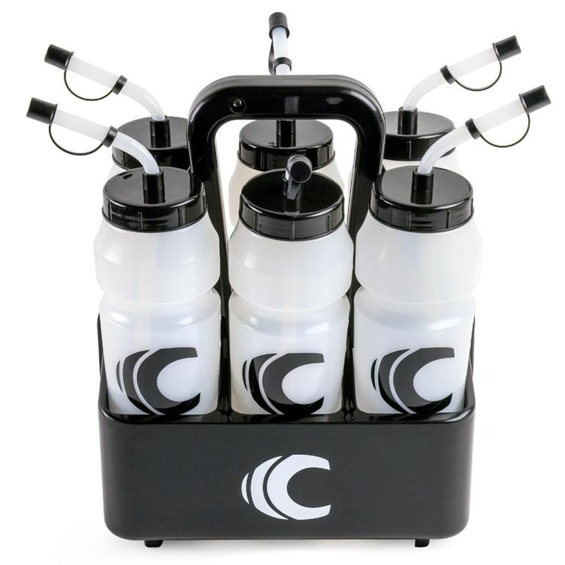 Cannon Sports 1 Liter Sports Water Bottle, Bpa-Free, 34 Oz Capacity, Large Mouth, 2 Lids (Straw and Squeeze) with Carrier, Great for Helmet Sports Such as Hockey, Lacrosse, Football, Boxing