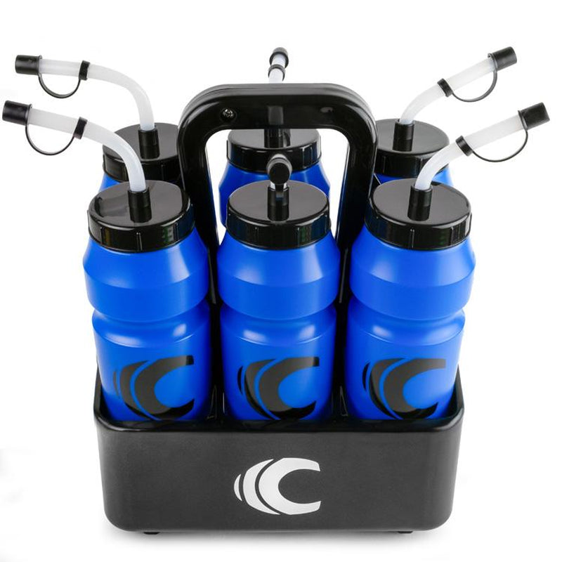 Cannon Sports 1 Liter Sports Water Bottle, Bpa-Free, 34 Oz Capacity, Large Mouth, 2 Lids (Straw and Squeeze) with Carrier, Great for Helmet Sports Such as Hockey, Lacrosse, Football, Boxing