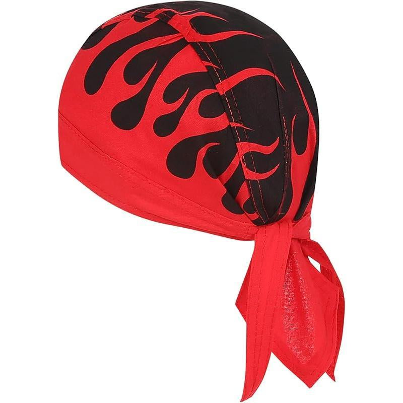 DOO Rags Dew Rag Skull Cap Pirate Hat Cycling Bandana Motorcycle Biker Cooling Head Wrap Beanie Helmet Liner