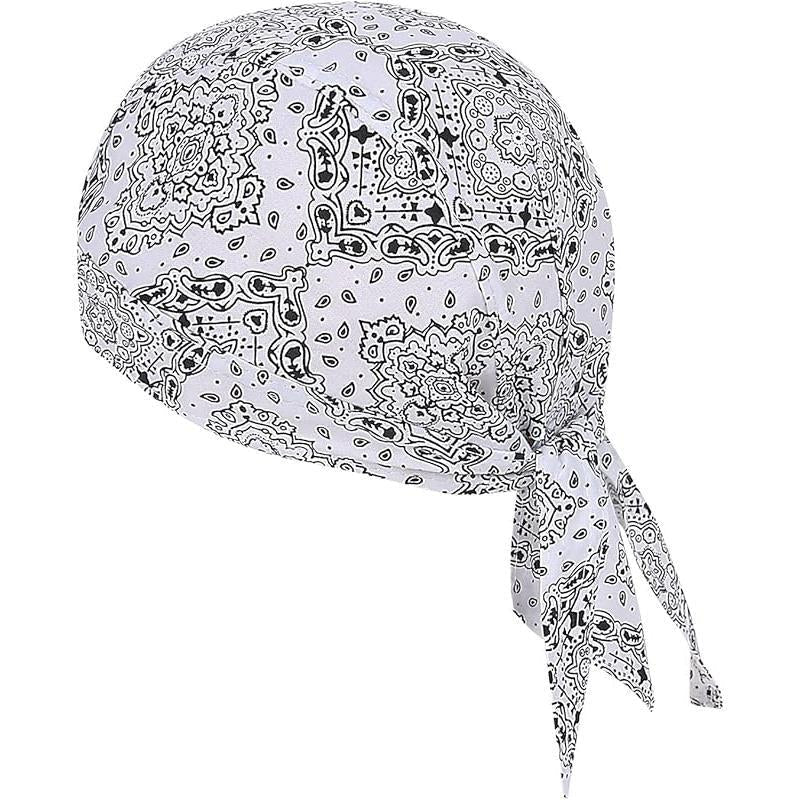 DOO Rags Dew Rag Skull Cap Pirate Hat Cycling Bandana Motorcycle Biker Cooling Head Wrap Beanie Helmet Liner