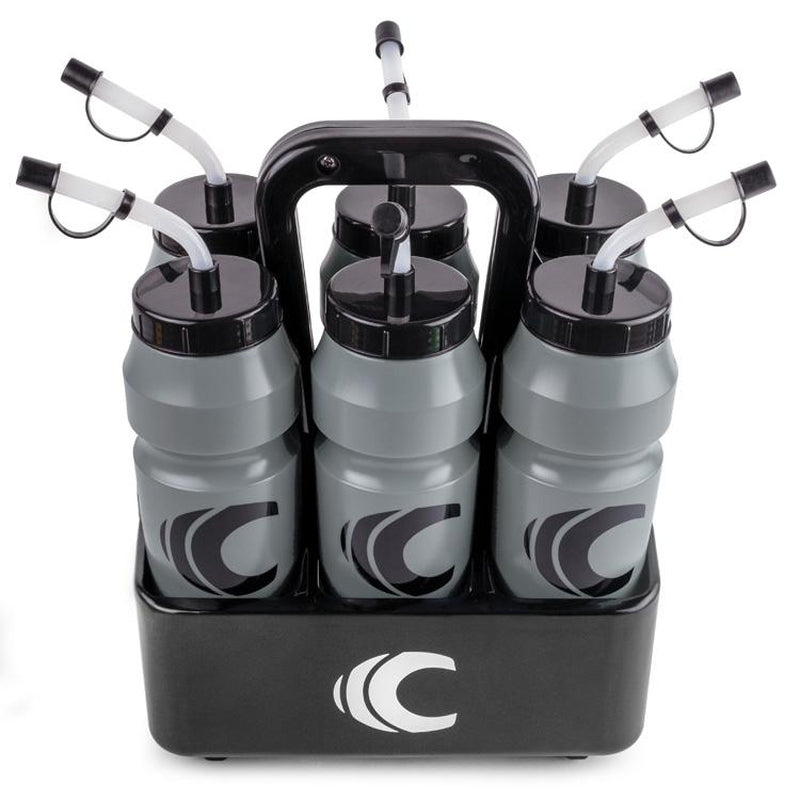 Cannon Sports 1 Liter Sports Water Bottle, Bpa-Free, 34 Oz Capacity, Large Mouth, 2 Lids (Straw and Squeeze) with Carrier, Great for Helmet Sports Such as Hockey, Lacrosse, Football, Boxing