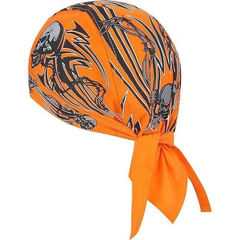 DOO Rags Dew Rag Skull Cap Pirate Hat Cycling Bandana Motorcycle Biker Cooling Head Wrap Beanie Helmet Liner