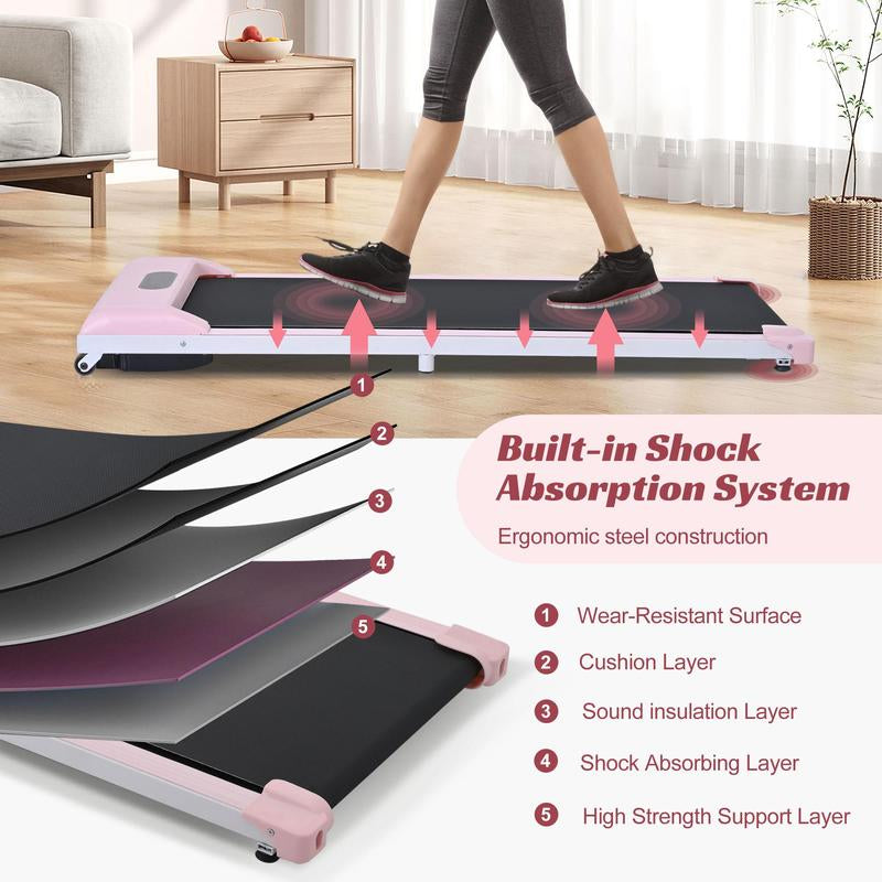 Merax 2 in 1 under Desk Electric Treadmill 2.5HP, Bluetooth APP for Home Gym