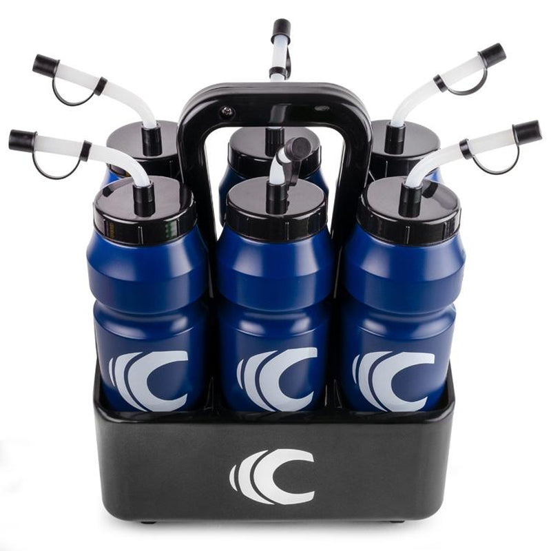 Cannon Sports 1 Liter Sports Water Bottle, Bpa-Free, 34 Oz Capacity, Large Mouth, 2 Lids (Straw and Squeeze) with Carrier, Great for Helmet Sports Such as Hockey, Lacrosse, Football, Boxing