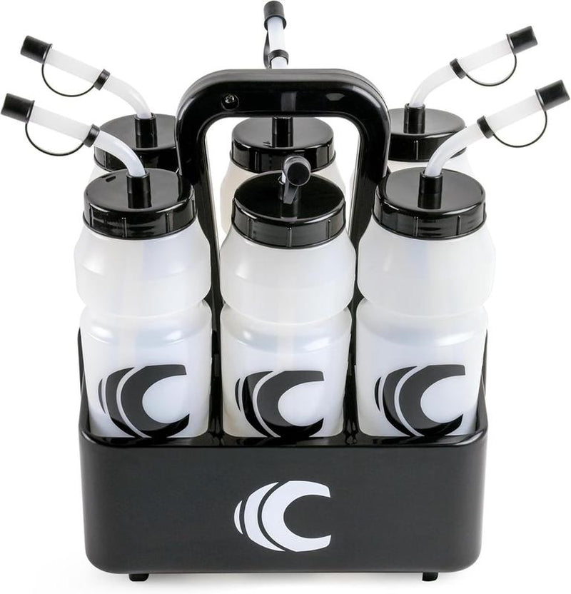 Cannon Sports 1 Liter Sports Water Bottle, Bpa-Free, 34 Oz Capacity, Large Mouth, 2 Lids (Straw and Squeeze) with Carrier, Great for Helmet Sports Such as Hockey, Lacrosse, Football, Boxing