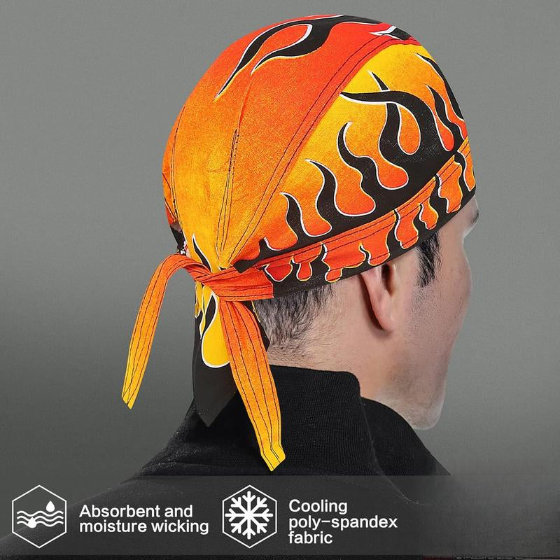 DOO Rags Dew Rag Skull Cap Pirate Hat Cycling Bandana Motorcycle Biker Cooling Head Wrap Beanie Helmet Liner