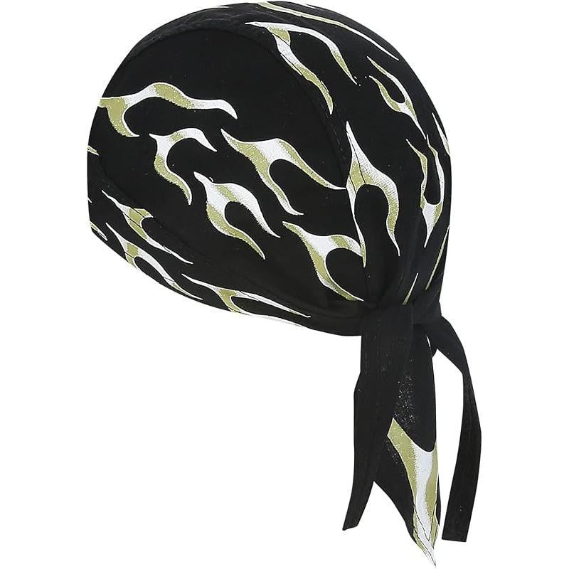 DOO Rags Dew Rag Skull Cap Pirate Hat Cycling Bandana Motorcycle Biker Cooling Head Wrap Beanie Helmet Liner
