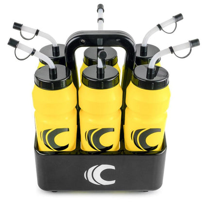 Cannon Sports 1 Liter Sports Water Bottle, Bpa-Free, 34 Oz Capacity, Large Mouth, 2 Lids (Straw and Squeeze) with Carrier, Great for Helmet Sports Such as Hockey, Lacrosse, Football, Boxing