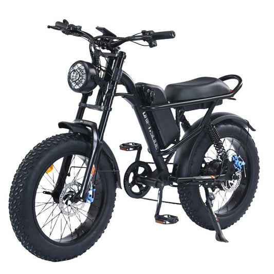 DRIFT.SLIDE 1500W Peak Power Electric Bike for Adults, 28 MPH 60 Miles Electric Moped Style Bike, 48V 20.8 Ah UL 2849 Removable Battery, 7 Speed 20" All Terrain Fat Tire Ebike (J1)