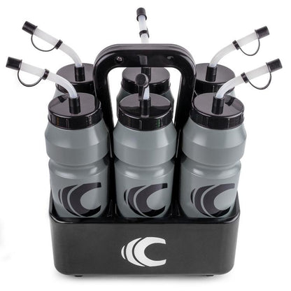 Cannon Sports 1 Liter Sports Water Bottle, Bpa-Free, 34 Oz Capacity, Large Mouth, 2 Lids (Straw and Squeeze) with Carrier, Great for Helmet Sports Such as Hockey, Lacrosse, Football, Boxing
