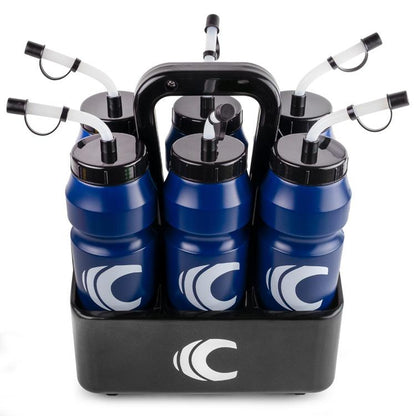 Cannon Sports 1 Liter Sports Water Bottle, Bpa-Free, 34 Oz Capacity, Large Mouth, 2 Lids (Straw and Squeeze) with Carrier, Great for Helmet Sports Such as Hockey, Lacrosse, Football, Boxing