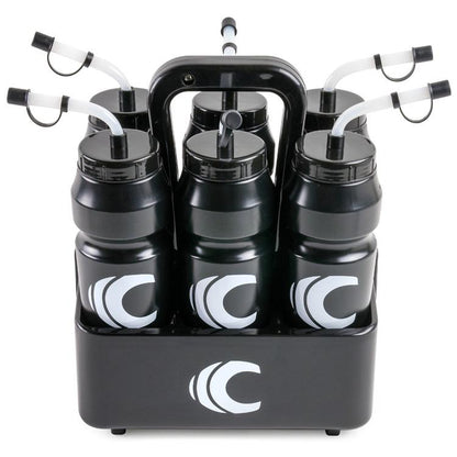 Cannon Sports 1 Liter Sports Water Bottle, Bpa-Free, 34 Oz Capacity, Large Mouth, 2 Lids (Straw and Squeeze) with Carrier, Great for Helmet Sports Such as Hockey, Lacrosse, Football, Boxing