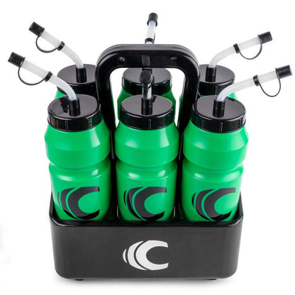 Cannon Sports 1 Liter Sports Water Bottle, Bpa-Free, 34 Oz Capacity, Large Mouth, 2 Lids (Straw and Squeeze) with Carrier, Great for Helmet Sports Such as Hockey, Lacrosse, Football, Boxing