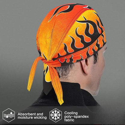 DOO Rags Dew Rag Skull Cap Pirate Hat Cycling Bandana Motorcycle Biker Cooling Head Wrap Beanie Helmet Liner