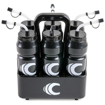 Cannon Sports 1 Liter Sports Water Bottle, Bpa-Free, 34 Oz Capacity, Large Mouth, 2 Lids (Straw and Squeeze) with Carrier, Great for Helmet Sports Such as Hockey, Lacrosse, Football, Boxing
