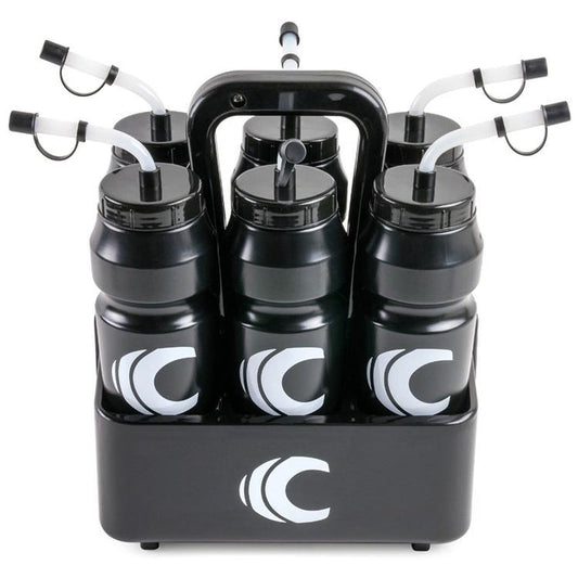 Cannon Sports 1 Liter Sports Water Bottle, Bpa-Free, 34 Oz Capacity, Large Mouth, 2 Lids (Straw and Squeeze) with Carrier, Great for Helmet Sports Such as Hockey, Lacrosse, Football, Boxing