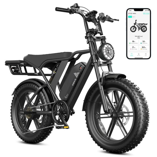 TST Electric Bike for Adults 1500W Peak,Mountain Electric Bike,Fat Tire Ebike,2 Person Saddle Retro Motorcycle,65Miles Range,32Mph,48V 15AH Removable Battery,90N.M,Hydraulic Disc Brake,Dual Shock Absorber